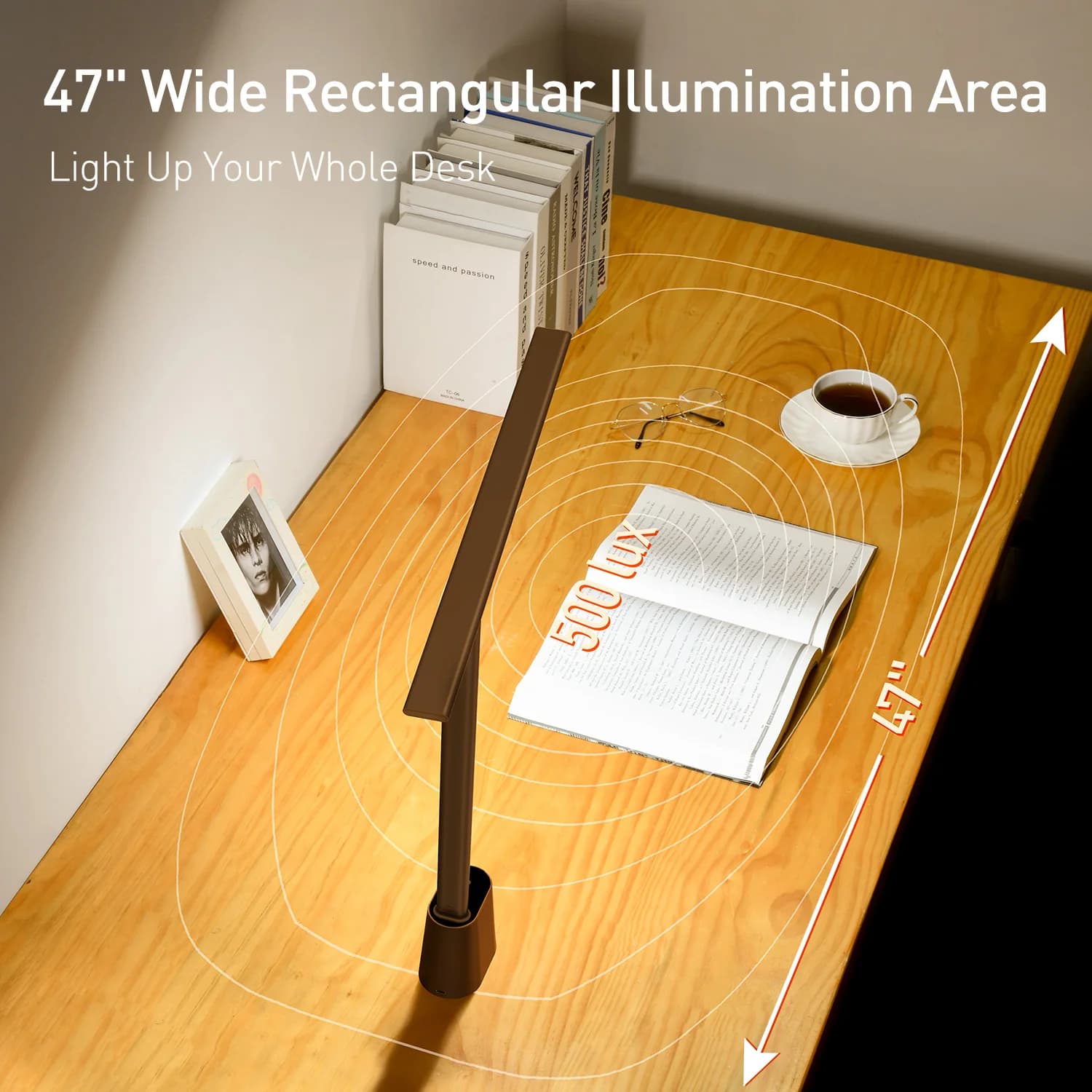 Foldable LED Desk Lamp with Dimmable Brightness
