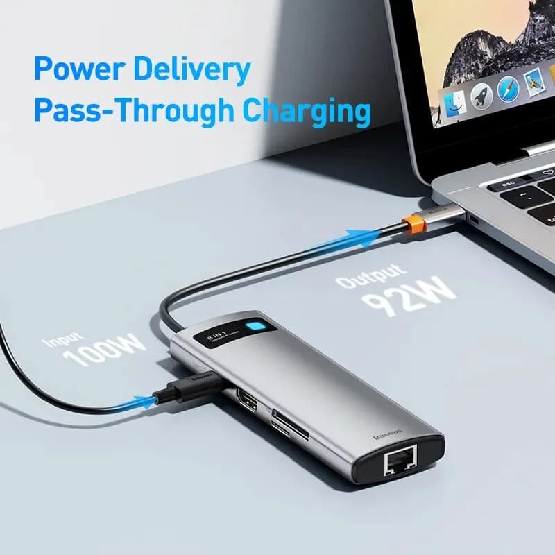 4K 60Hz USB-C Hub with HDMI, Ethernet and 100W PD