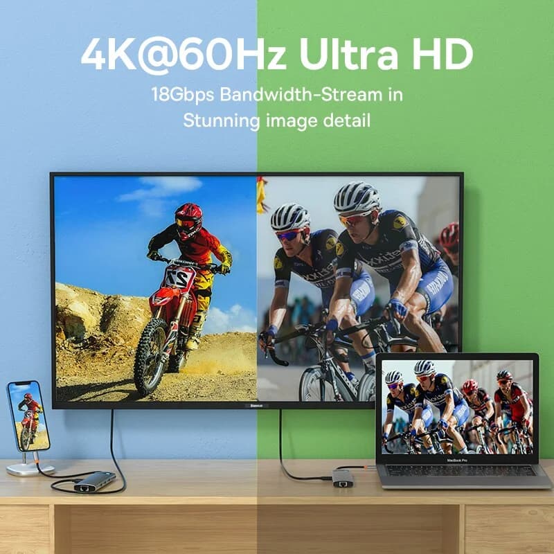 USB-C Hub with 4K HDMI, Ethernet, and 100W PD