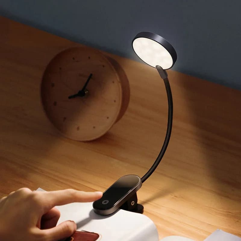Wireless LED Clip-On Desk Lamp, Dimmable