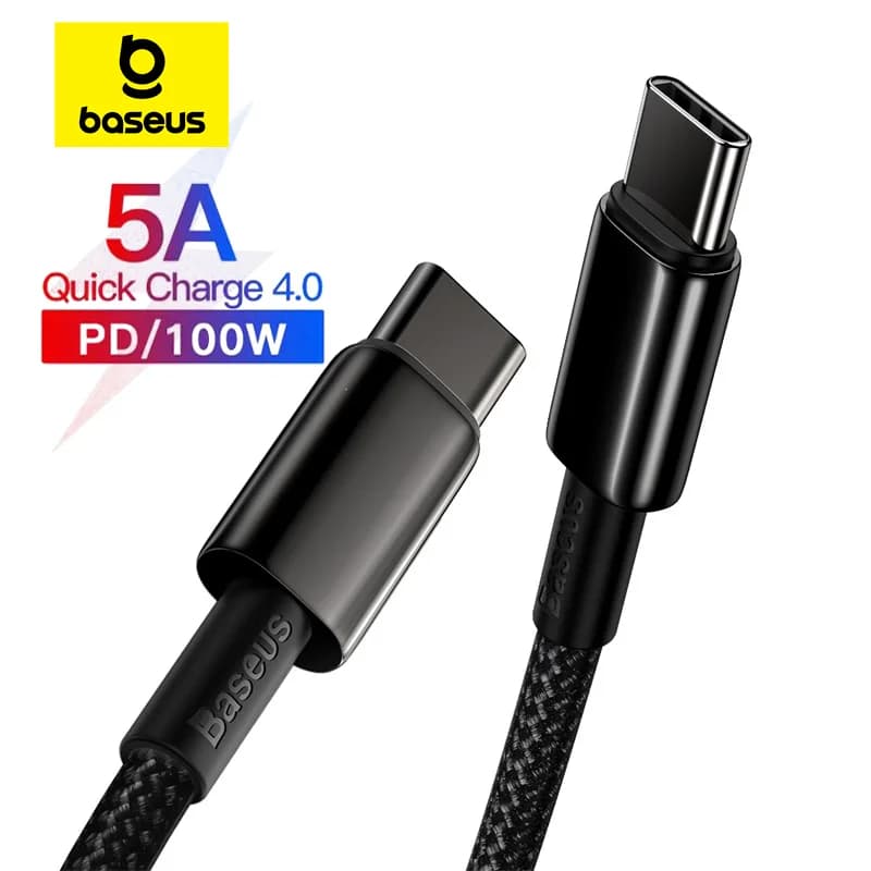 USB-C to USB-C Cable, 100W PD Fast Charging