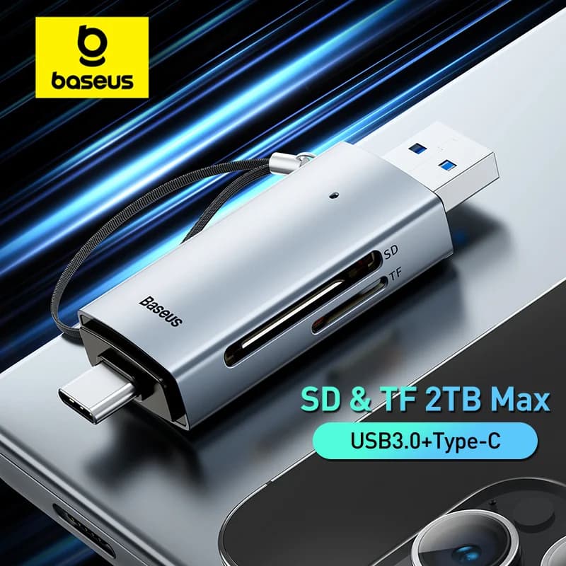 USB-C and USB 3.0 SD/MicroSD Card Reader