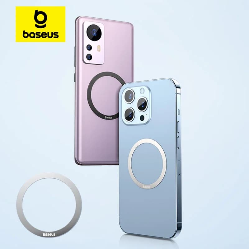 2-Pack Magnetic Metal Ring Holders for Wireless Charging